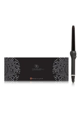 Royale Cool Tip Tourmaline Curling Wand 25/18 mm. FREE Travel Case and Comb